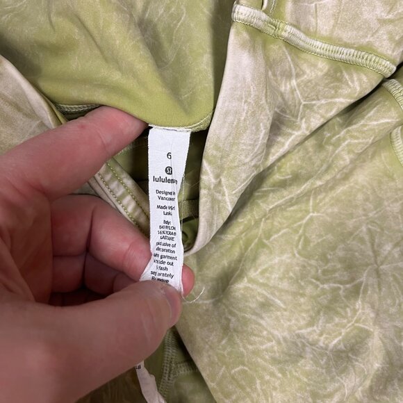 Lululemon Athletic Fast & Free HR Yoga Pants Ice Wash Hazel Green Women’s Sz 6 - Picture 9 of 10
